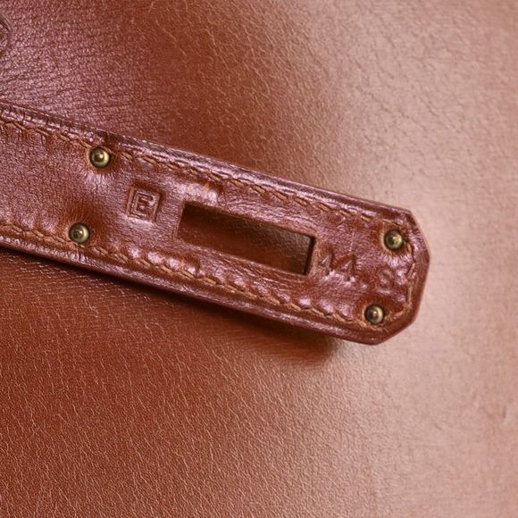 Hermes Kelly Handbag Fauve Box Calf with Gold Hardware 35 Brown - Picture 13 of 13